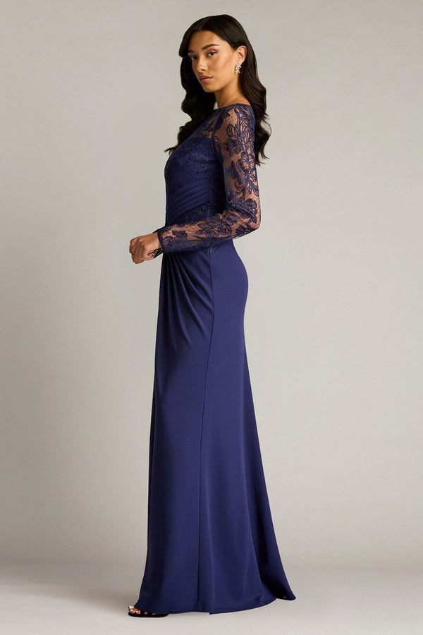 Ravina Embroidered Illusion Gown - ALBOUSHIYA - district 5 - dubai - riyadh - abaya - dresses - designers - evening wear - luxury - elegance - craftsmanship - gowns - cocktail dresses - collections - georges