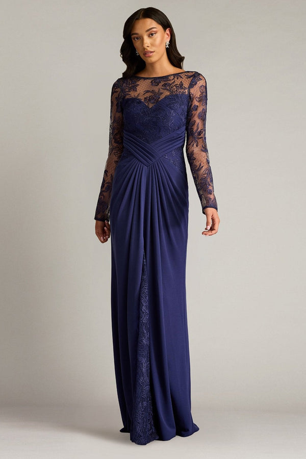 Ravina Embroidered Illusion Gown - ALBOUSHIYA - district 5 - dubai - riyadh - abaya - dresses - designers - evening wear - luxury - elegance - craftsmanship - gowns - cocktail dresses - collections - georges