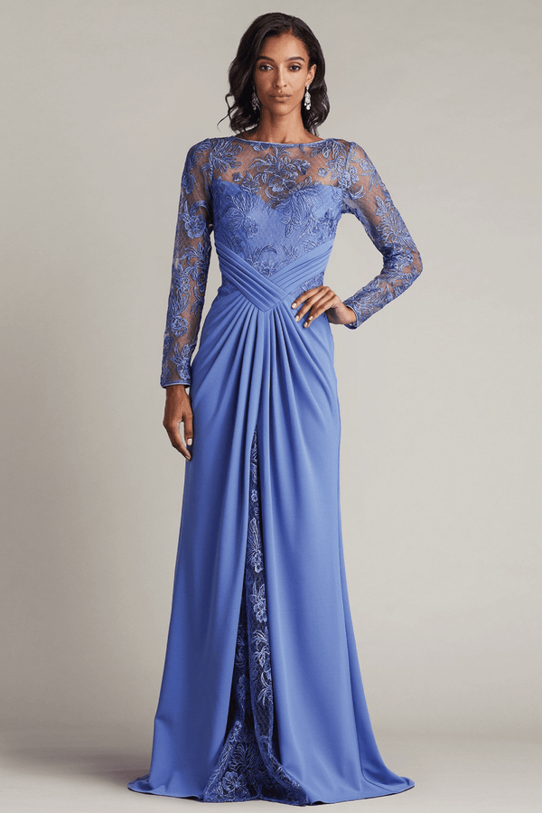 Ravina Embroidered Illusion Gown - ALBOUSHIYA - district 5 - dubai - riyadh - abaya - dresses - designers - evening wear - luxury - elegance - craftsmanship - gowns - cocktail dresses - collections - georges