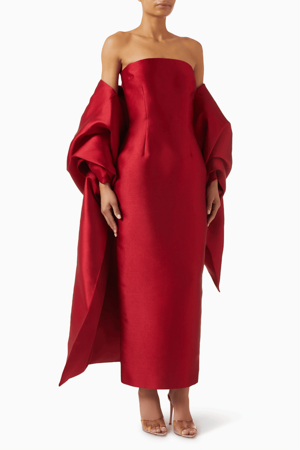 Renée Midaxi Dress - ALBOUSHIYA - district 5 - dubai - riyadh - abaya - dresses - designers - evening wear - luxury - elegance - craftsmanship - gowns - cocktail dresses - collections - georges