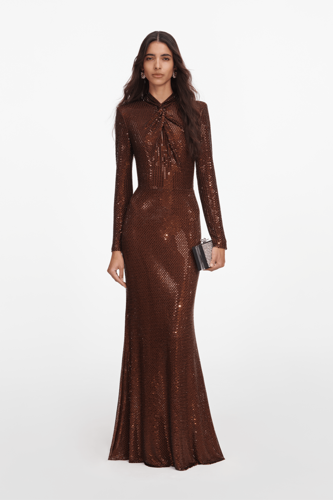 Rhinestone Maxi Dress - ALBOUSHIYA - district 5 - dubai - riyadh - abaya - dresses - designers - evening wear - luxury - elegance - craftsmanship - gowns - cocktail dresses - collections - georges