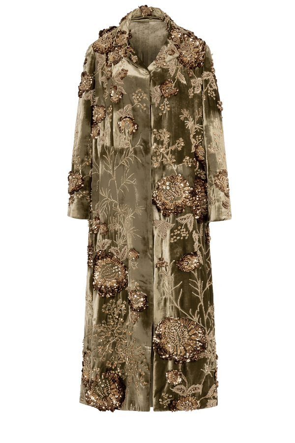 Rui Embellished Coat - ALBOUSHIYA - district 5 - dubai - riyadh - abaya - dresses - designers - evening wear - luxury - elegance - craftsmanship - gowns - cocktail dresses - collections - georges