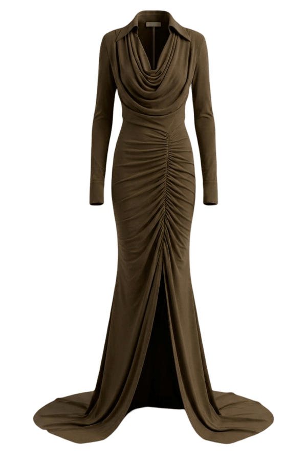 Rustique Dress - ALBOUSHIYA - district 5 - dubai - riyadh - abaya - dresses - designers - evening wear - luxury - elegance - craftsmanship - gowns - cocktail dresses - collections - georges