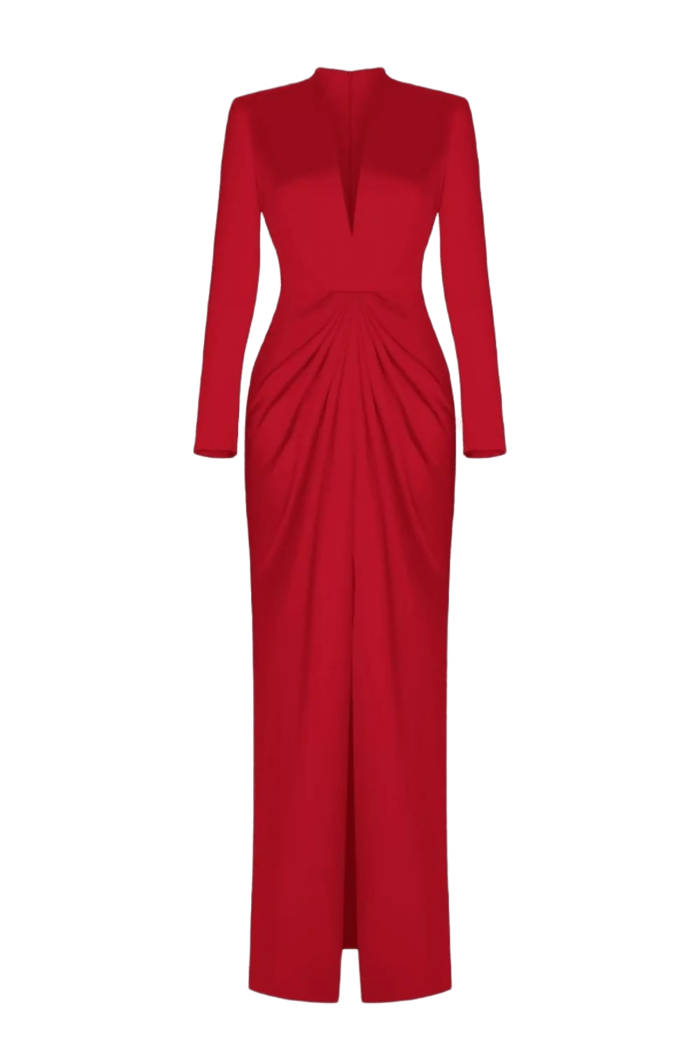 Satin Gown with Draped Skirt - ALBOUSHIYA - district 5 - dubai - riyadh - abaya - dresses - designers - evening wear - luxury - elegance - craftsmanship - gowns - cocktail dresses - collections - georges