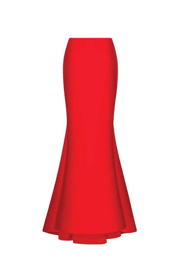 Satin Maxi Skirt With A Train - ALBOUSHIYA - district 5 - dubai - riyadh - abaya - dresses - designers - evening wear - luxury - elegance - craftsmanship - gowns - cocktail dresses - collections - georges