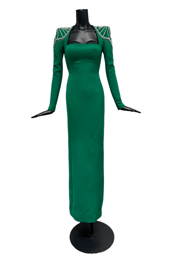 Scarlet Majesty Gown - ALBOUSHIYA - district 5 - dubai - riyadh - abaya - dresses - designers - evening wear - luxury - elegance - craftsmanship - gowns - cocktail dresses - collections - georges