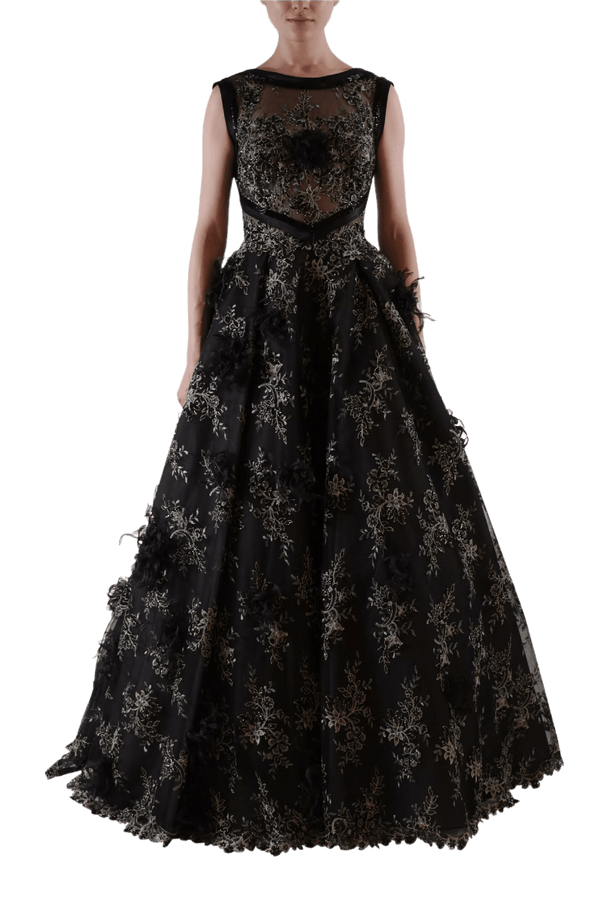 Scoop Back Ball Gown - ALBOUSHIYA - district 5 - dubai - riyadh - abaya - dresses - designers - evening wear - luxury - elegance - craftsmanship - gowns - cocktail dresses - collections - georges