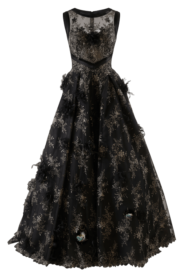 Scoop Back Ball Gown - ALBOUSHIYA - district 5 - dubai - riyadh - abaya - dresses - designers - evening wear - luxury - elegance - craftsmanship - gowns - cocktail dresses - collections - georges