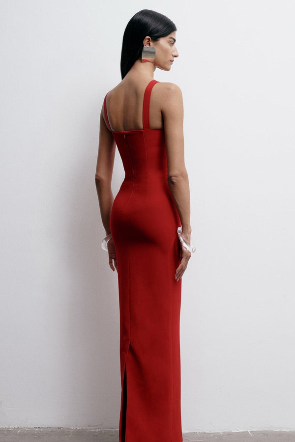 Semiramis Cutout Maxi Dress - ALBOUSHIYA - district 5 - dubai - riyadh - abaya - dresses - designers - evening wear - luxury - elegance - craftsmanship - gowns - cocktail dresses - collections - georges