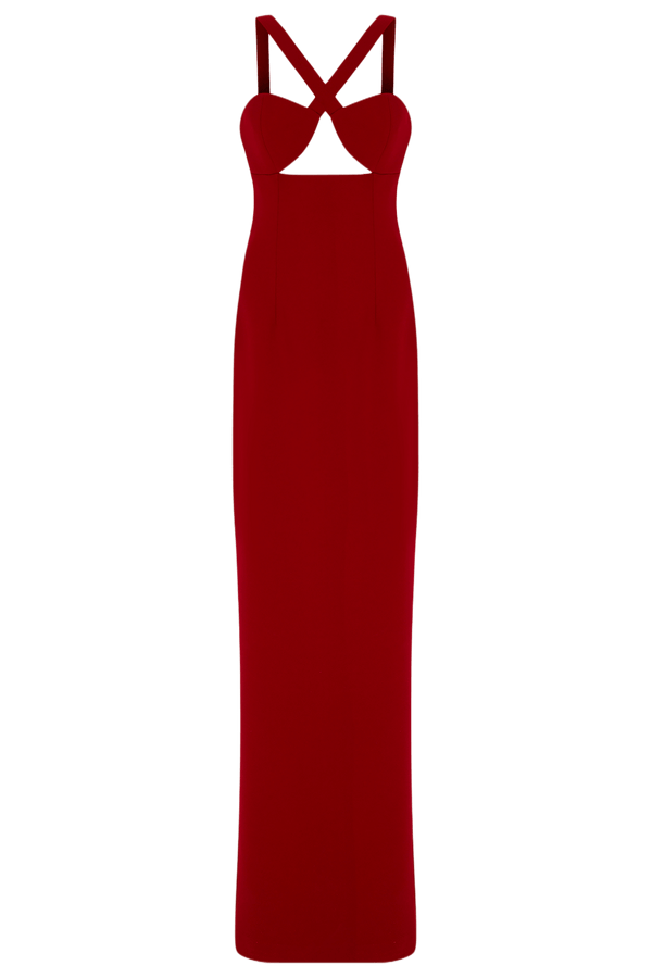 Semiramis Cutout Maxi Dress - ALBOUSHIYA - district 5 - dubai - riyadh - abaya - dresses - designers - evening wear - luxury - elegance - craftsmanship - gowns - cocktail dresses - collections - georges