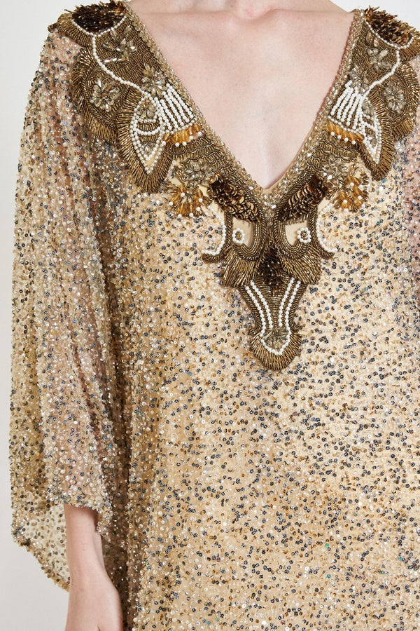 Sequin Caftan - ALBOUSHIYA - district 5 - dubai - riyadh - abaya - dresses - designers - evening wear - luxury - elegance - craftsmanship - gowns - cocktail dresses - collections - georges