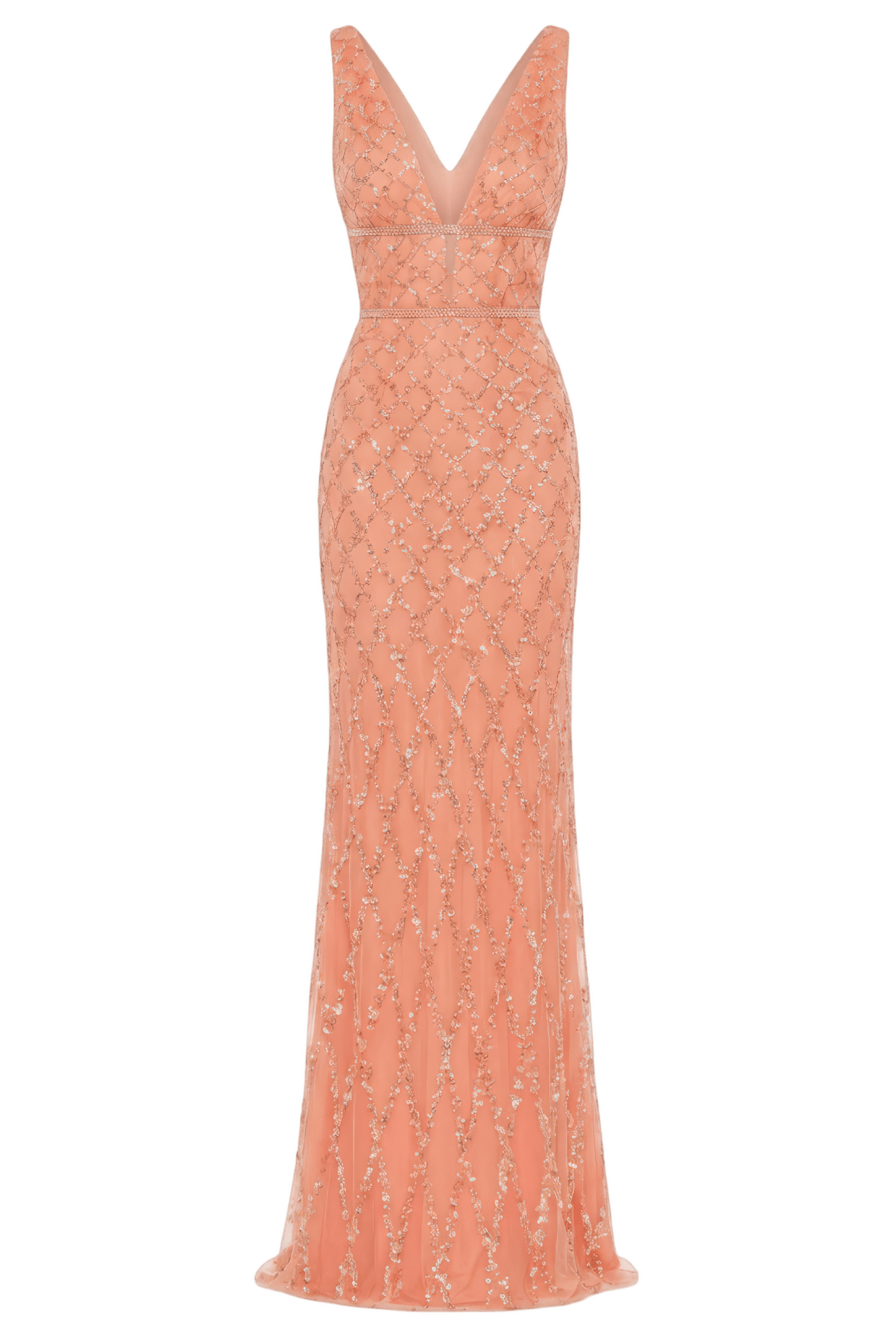 Sequin Embellished Sleeveless Column Gown - ALBOUSHIYA - district 5 - dubai - riyadh - abaya - dresses - designers - evening wear - luxury - elegance - craftsmanship - gowns - cocktail dresses - collections - georges