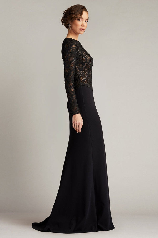 Shika Embroidered Crepe Gown - ALBOUSHIYA - district 5 - dubai - riyadh - abaya - dresses - designers - evening wear - luxury - elegance - craftsmanship - gowns - cocktail dresses - collections - georges