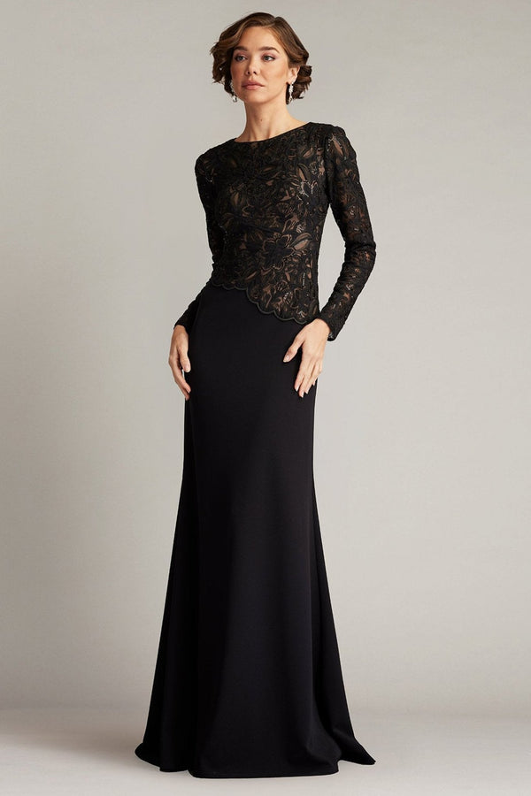 Shika Embroidered Crepe Gown - ALBOUSHIYA - district 5 - dubai - riyadh - abaya - dresses - designers - evening wear - luxury - elegance - craftsmanship - gowns - cocktail dresses - collections - georges