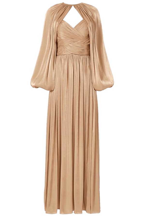 Sireen Lurex Georgette Dress - ALBOUSHIYA - district 5 - dubai - riyadh - abaya - dresses - designers - evening wear - luxury - elegance - craftsmanship - gowns - cocktail dresses - collections - georges
