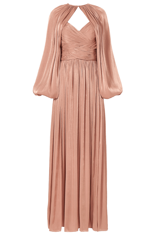 Sireen Lurex Georgette Dress - ALBOUSHIYA - district 5 - dubai - riyadh - abaya - dresses - designers - evening wear - luxury - elegance - craftsmanship - gowns - cocktail dresses - collections - georges