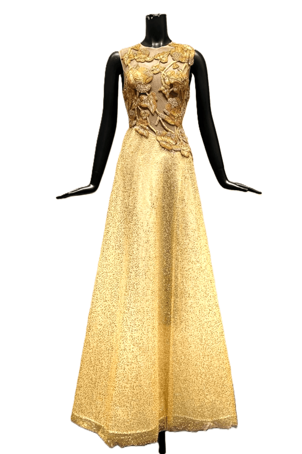 Sleeveless A Line Ball Gown - ALBOUSHIYA - district 5 - dubai - riyadh - abaya - dresses - designers - evening wear - luxury - elegance - craftsmanship - gowns - cocktail dresses - collections - georges