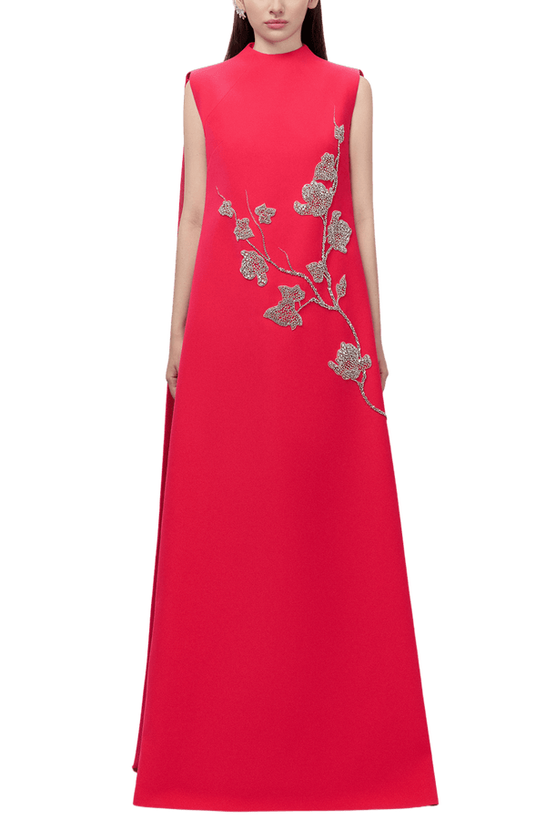 Sleeveless A - Line Dress - ALBOUSHIYA - district 5 - dubai - riyadh - abaya - dresses - designers - evening wear - luxury - elegance - craftsmanship - gowns - cocktail dresses - collections - georges
