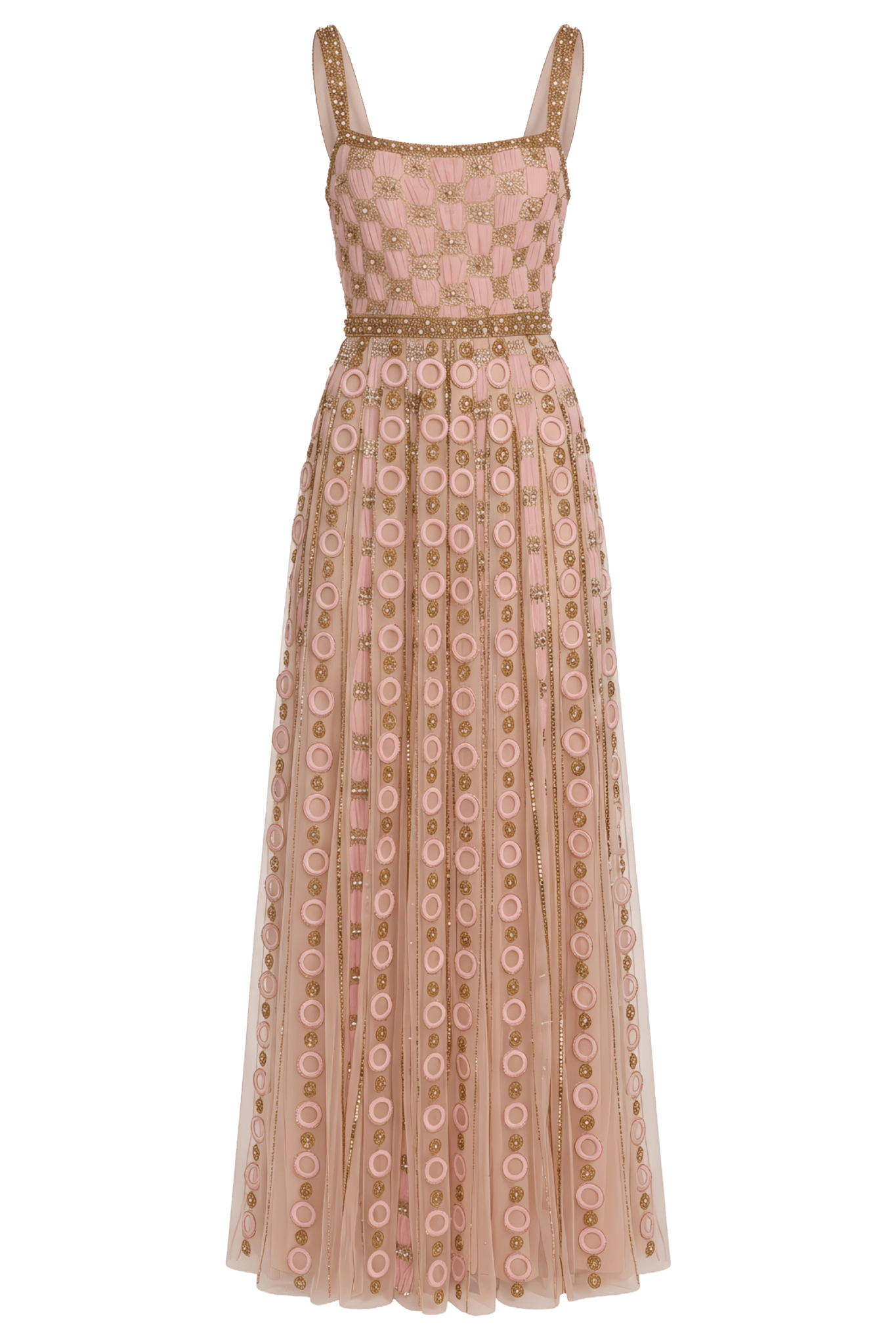 Sleeveless Embellished A - line Gown - ALBOUSHIYA - district 5 - dubai - riyadh - abaya - dresses - designers - evening wear - luxury - elegance - craftsmanship - gowns - cocktail dresses - collections - georges