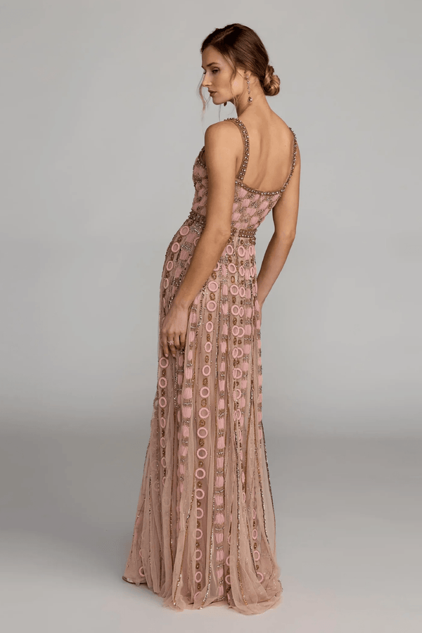 Sleeveless Embellished A - line Gown - ALBOUSHIYA - district 5 - dubai - riyadh - abaya - dresses - designers - evening wear - luxury - elegance - craftsmanship - gowns - cocktail dresses - collections - georges