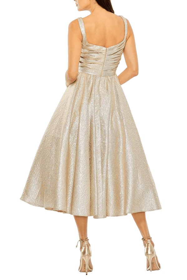 Square Neck Sleeveless A Line Dress - ALBOUSHIYA - district 5 - dubai - riyadh - abaya - dresses - designers - evening wear - luxury - elegance - craftsmanship - gowns - cocktail dresses - collections - georges