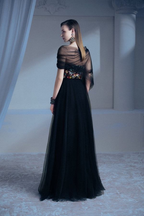 Strapless A - Line Garden Gown - ALBOUSHIYA - district 5 - dubai - riyadh - abaya - dresses - designers - evening wear - luxury - elegance - craftsmanship - gowns - cocktail dresses - collections - georges