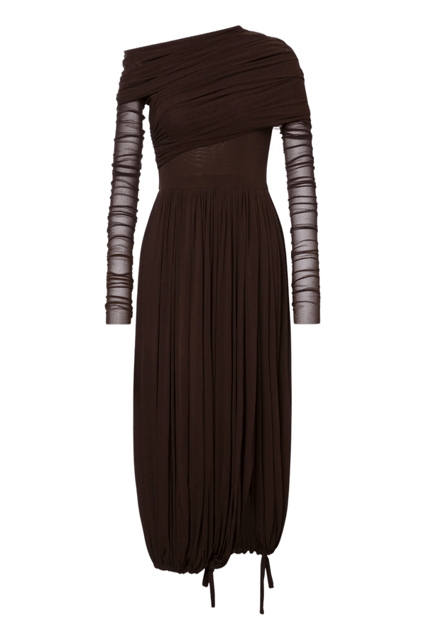 Stretch Tulle Dress - ALBOUSHIYA - district 5 - dubai - riyadh - abaya - dresses - designers - evening wear - luxury - elegance - craftsmanship - gowns - cocktail dresses - collections - georges