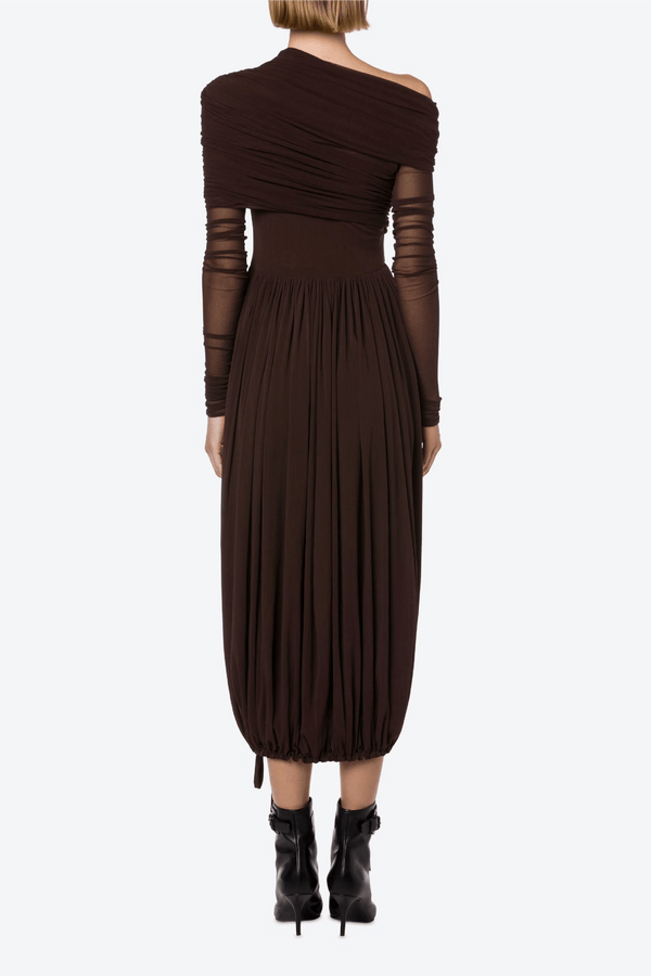 Stretch Tulle Dress - ALBOUSHIYA - district 5 - dubai - riyadh - abaya - dresses - designers - evening wear - luxury - elegance - craftsmanship - gowns - cocktail dresses - collections - georges