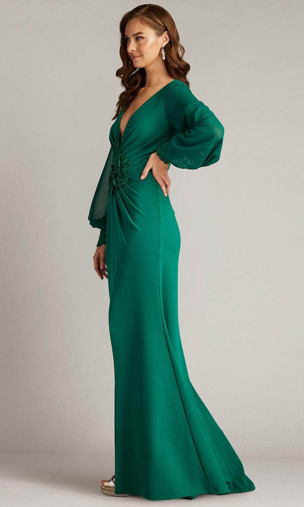 Sahana Bishop Sleeve Plunge Gown