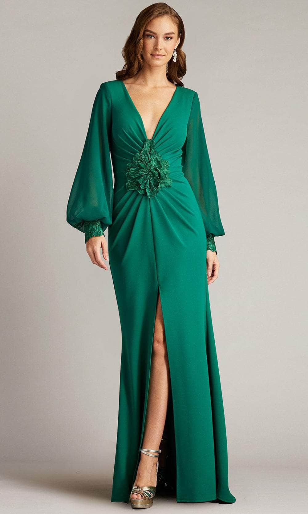 Sahana Bishop Sleeve Plunge Gown