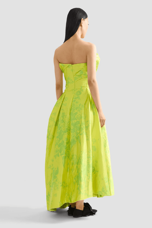 Textured Satin Cloud Midi Dress - ALBOUSHIYA - district 5 - dubai - riyadh - abaya - dresses - designers - evening wear - luxury - elegance - craftsmanship - gowns - cocktail dresses - collections - georges