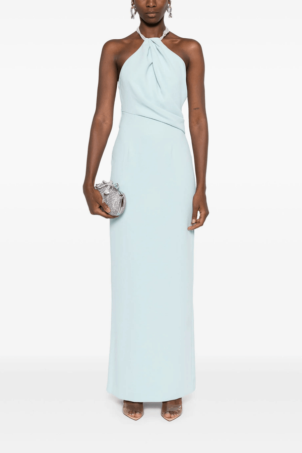 The Riva Maxi Dress in Arctic Blue - ALBOUSHIYA - district 5 - dubai - riyadh - abaya - dresses - designers - evening wear - luxury - elegance - craftsmanship - gowns - cocktail dresses - collections - georges