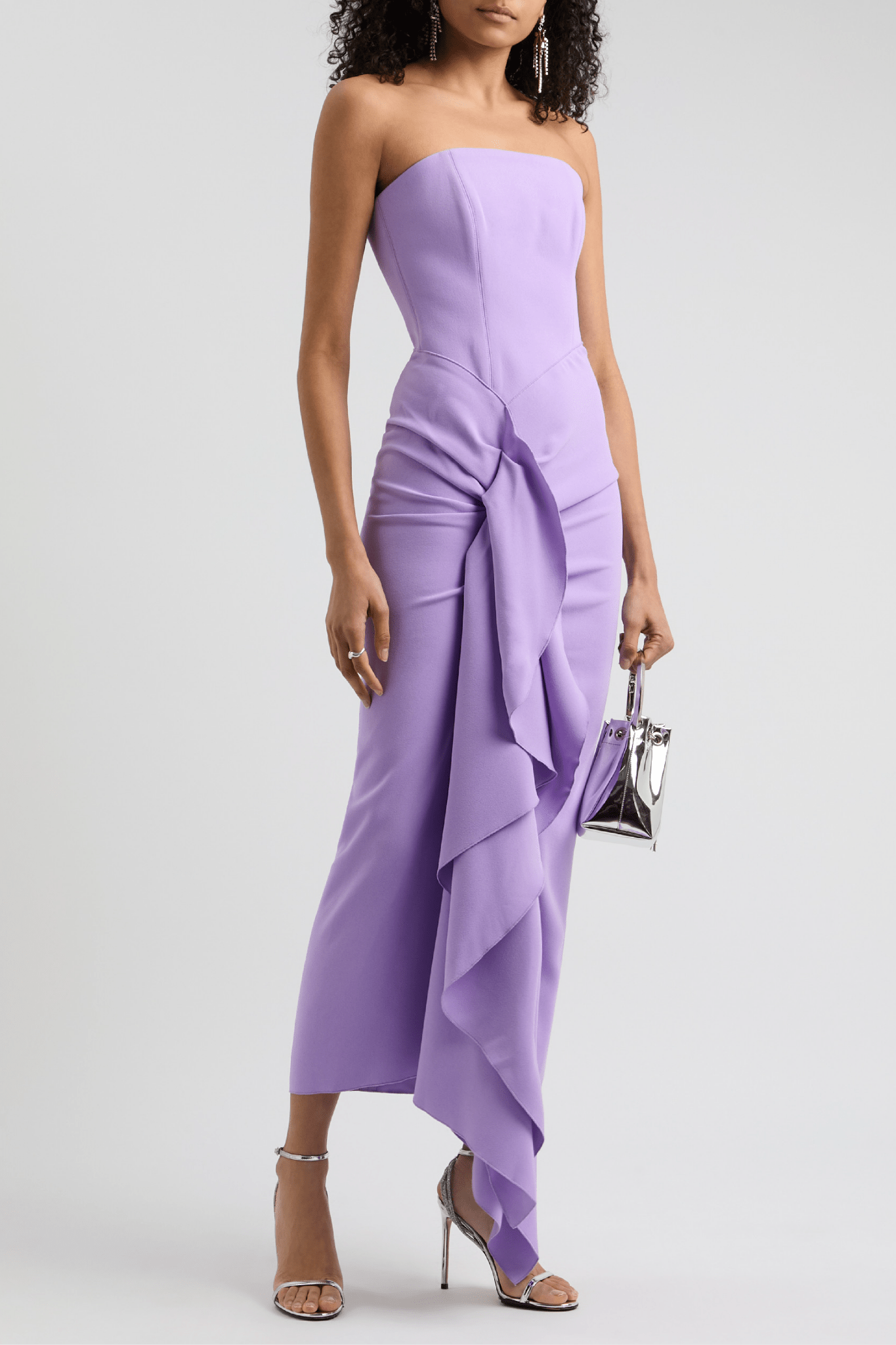 The Thalia Midi Dress - ALBOUSHIYA - district 5 - dubai - riyadh - abaya - dresses - designers - evening wear - luxury - elegance - craftsmanship - gowns - cocktail dresses - collections - georges