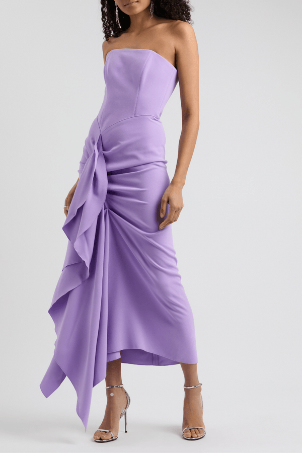 The Thalia Midi Dress - ALBOUSHIYA - district 5 - dubai - riyadh - abaya - dresses - designers - evening wear - luxury - elegance - craftsmanship - gowns - cocktail dresses - collections - georges