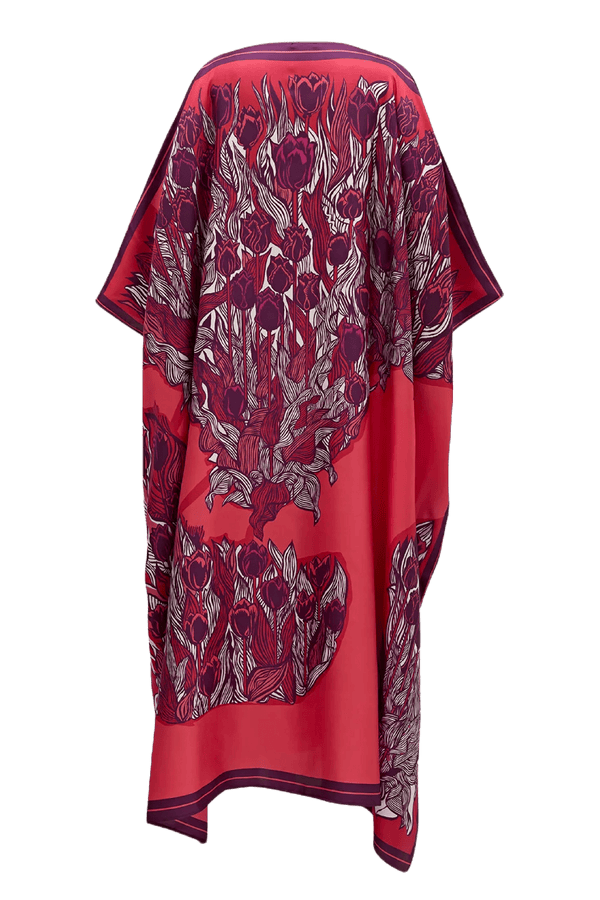 Tulips Caftan in Fuchsia - ALBOUSHIYA - district 5 - dubai - riyadh - abaya - dresses - designers - evening wear - luxury - elegance - craftsmanship - gowns - cocktail dresses - collections - georges