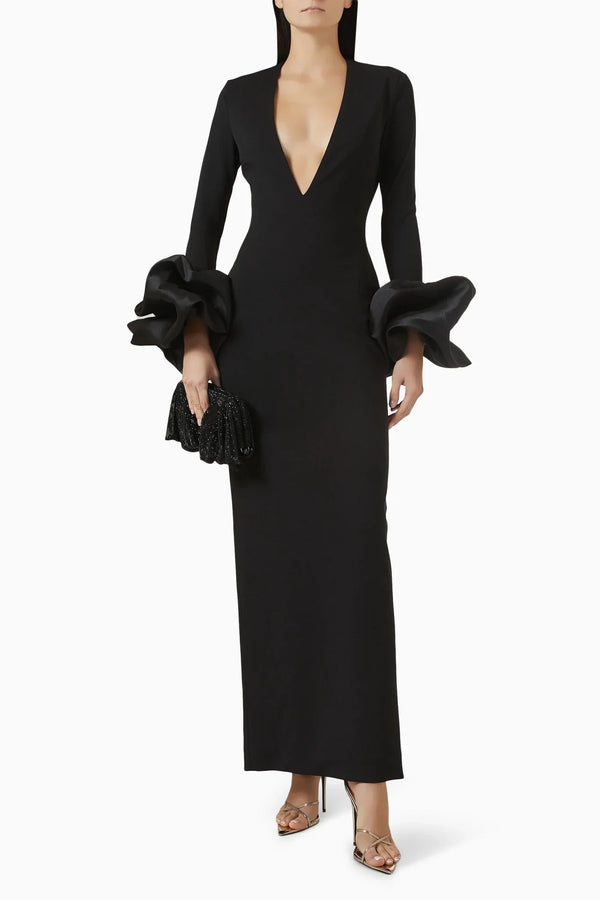 Valerie Maxi Dress - ALBOUSHIYA - district 5 - dubai - riyadh - abaya - dresses - designers - evening wear - luxury - elegance - craftsmanship - gowns - cocktail dresses - collections - georges