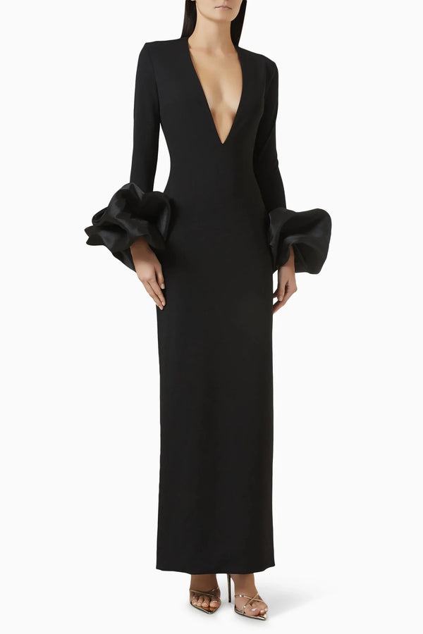 Valerie Maxi Dress - ALBOUSHIYA - district 5 - dubai - riyadh - abaya - dresses - designers - evening wear - luxury - elegance - craftsmanship - gowns - cocktail dresses - collections - georges