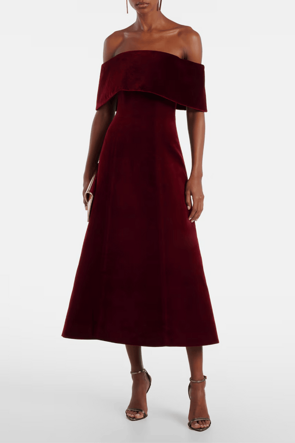 Velvet Carita Dress - ALBOUSHIYA - district 5 - dubai - riyadh - abaya - dresses - designers - evening wear - luxury - elegance - craftsmanship - gowns - cocktail dresses - collections - georges