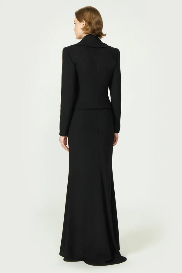 Vinna Crepe Wool Skirt - ALBOUSHIYA - district 5 - dubai - riyadh - abaya - dresses - designers - evening wear - luxury - elegance - craftsmanship - gowns - cocktail dresses - collections - georges