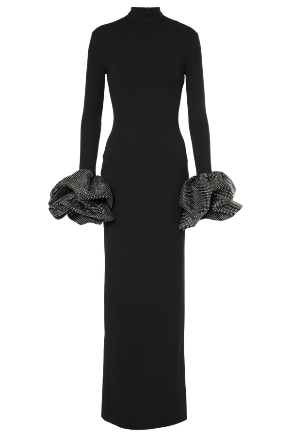 Viviana Crystal Maxi Dress - ALBOUSHIYA - district 5 - dubai - riyadh - abaya - dresses - designers - evening wear - luxury - elegance - craftsmanship - gowns - cocktail dresses - collections - georges