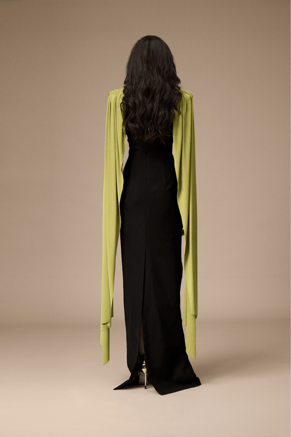 Volley Dress - ALBOUSHIYA - district 5 - dubai - riyadh - abaya - dresses - designers - evening wear - luxury - elegance - craftsmanship - gowns - cocktail dresses - collections - georges