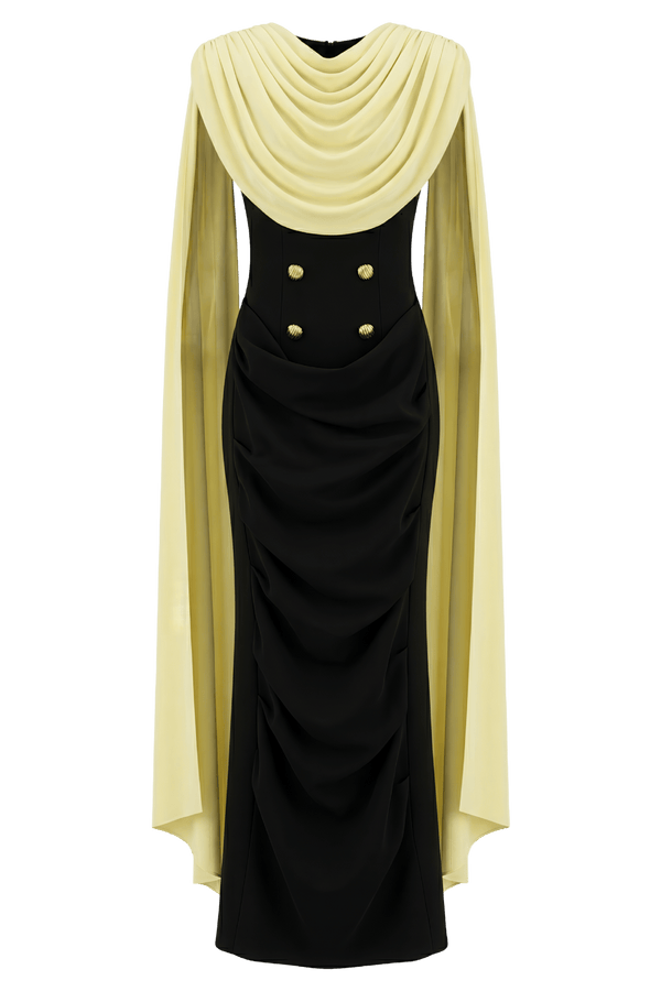 Volley Dress - ALBOUSHIYA - district 5 - dubai - riyadh - abaya - dresses - designers - evening wear - luxury - elegance - craftsmanship - gowns - cocktail dresses - collections - georges