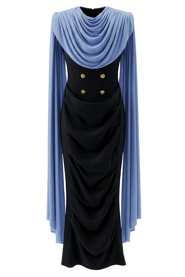 Volley Dress - ALBOUSHIYA - district 5 - dubai - riyadh - abaya - dresses - designers - evening wear - luxury - elegance - craftsmanship - gowns - cocktail dresses - collections - georges