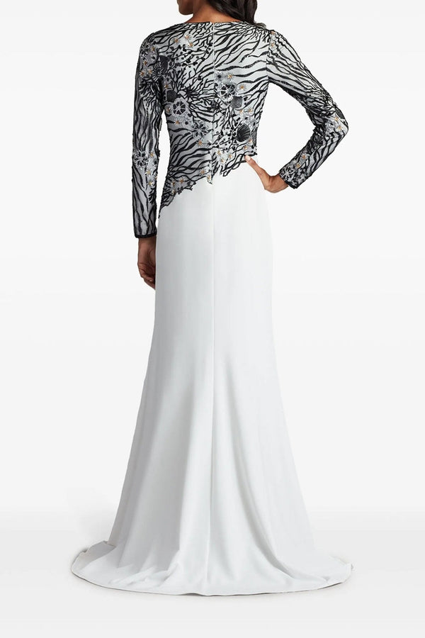 Wade Sea Embroidered Gown - ALBOUSHIYA - district 5 - dubai - riyadh - abaya - dresses - designers - evening wear - luxury - elegance - craftsmanship - gowns - cocktail dresses - collections - georges