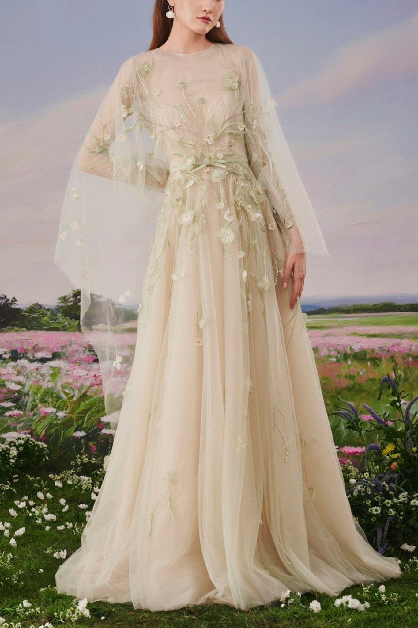 Whispers of the Willow Gown - ALBOUSHIYA - district 5 - dubai - riyadh - abaya - dresses - designers - evening wear - luxury - elegance - craftsmanship - gowns - cocktail dresses - collections - georges