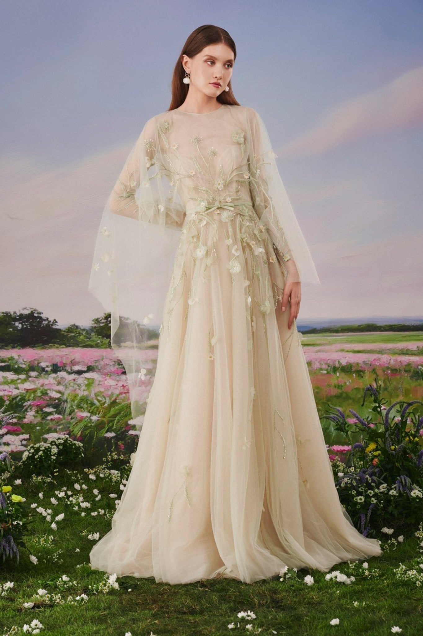 Whispers of the Willow Gown - ALBOUSHIYA - district 5 - dubai - riyadh - abaya - dresses - designers - evening wear - luxury - elegance - craftsmanship - gowns - cocktail dresses - collections - georges