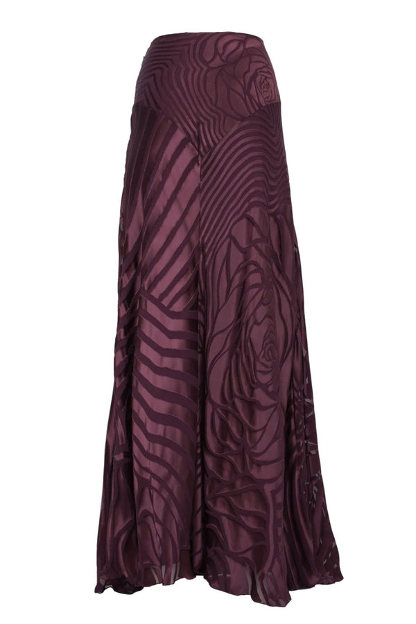 Women's Bordeaux Skirt - ALBOUSHIYA - district 5 - dubai - riyadh - abaya - dresses - designers - evening wear - luxury - elegance - craftsmanship - gowns - cocktail dresses - collections - georges