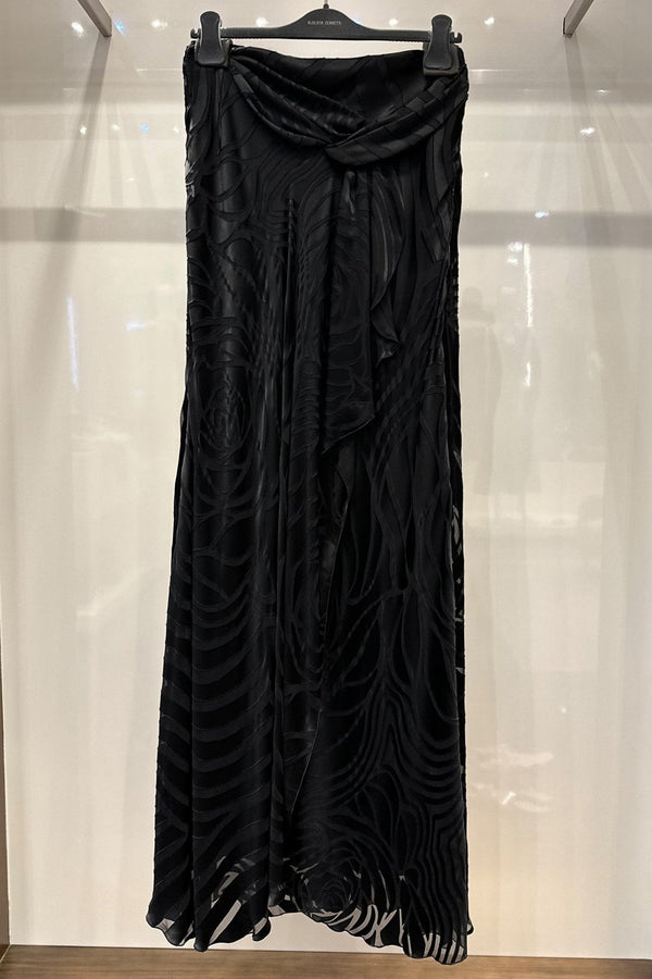Women's Bordeaux Skirt - ALBOUSHIYA - district 5 - dubai - riyadh - abaya - dresses - designers - evening wear - luxury - elegance - craftsmanship - gowns - cocktail dresses - collections - georges