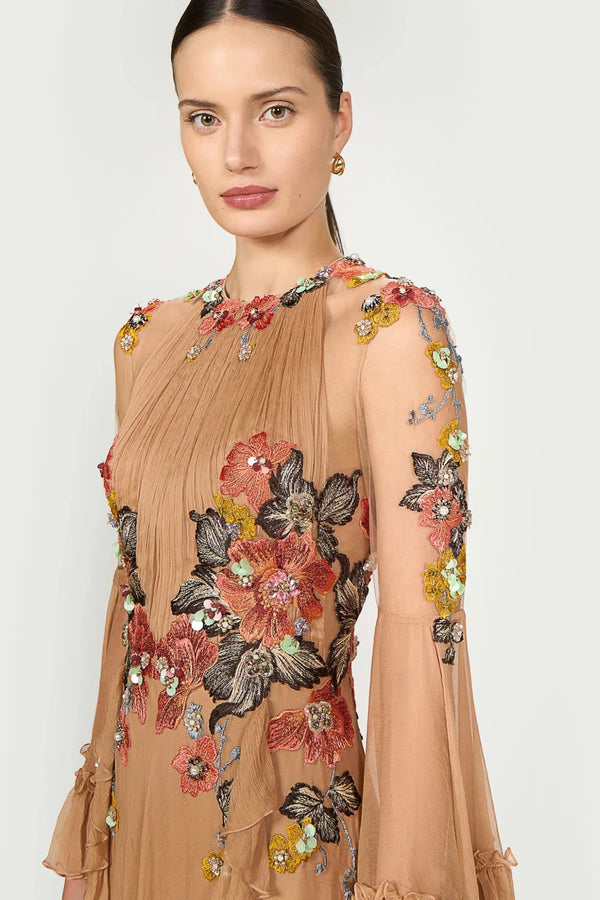 Zilara Crinkle Chiffon Gown - ALBOUSHIYA - district 5 - dubai - riyadh - abaya - dresses - designers - evening wear - luxury - elegance - craftsmanship - gowns - cocktail dresses - collections - georges