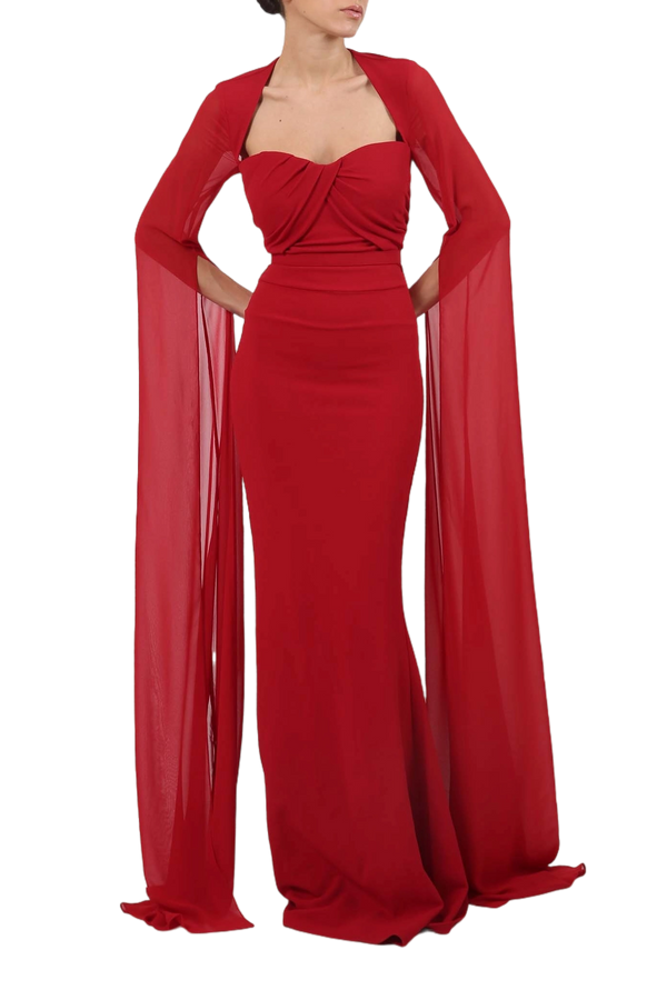 Crimson Elegance Gown